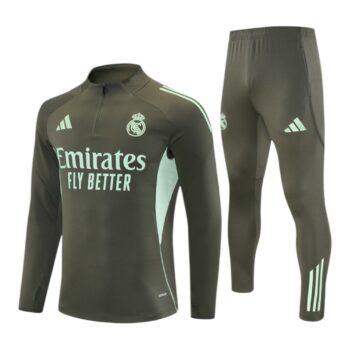 25/26 Real Madrid Tracksuit Military Green